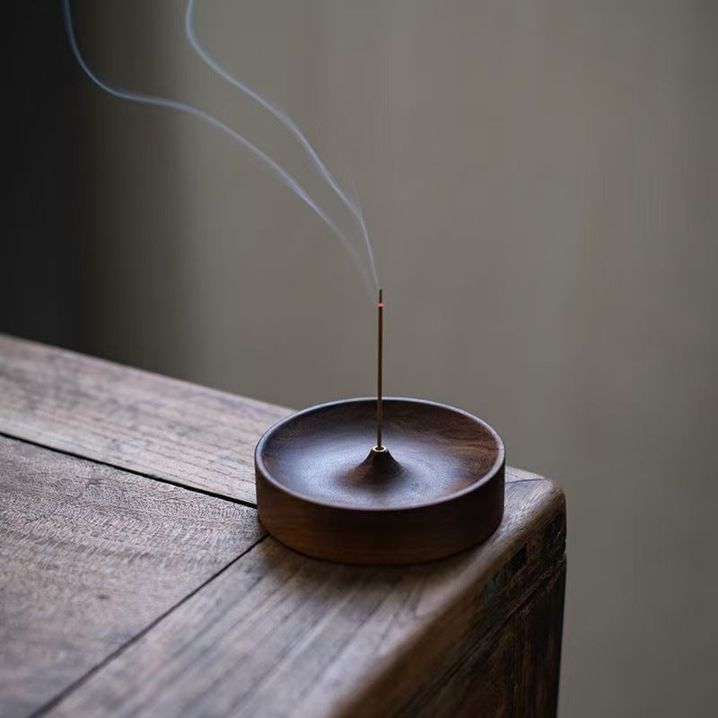 Black Walnut Solid Wood Joss-stick Household Incense Holder Handmade Tea Ceremony