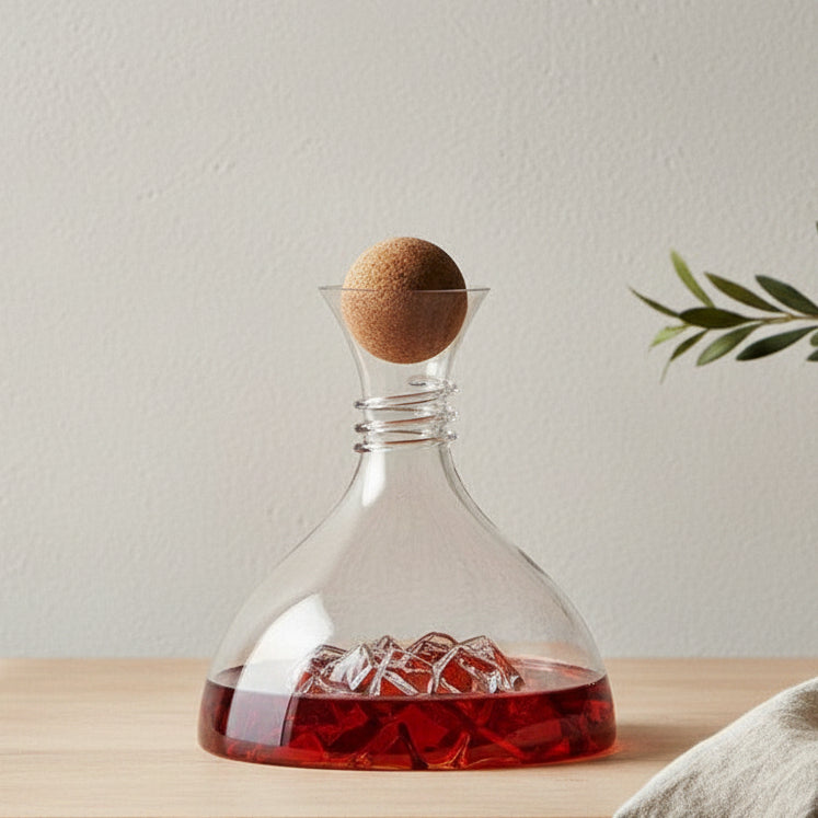 The Glacier™ Crystal Decanter with Cork Sphere
