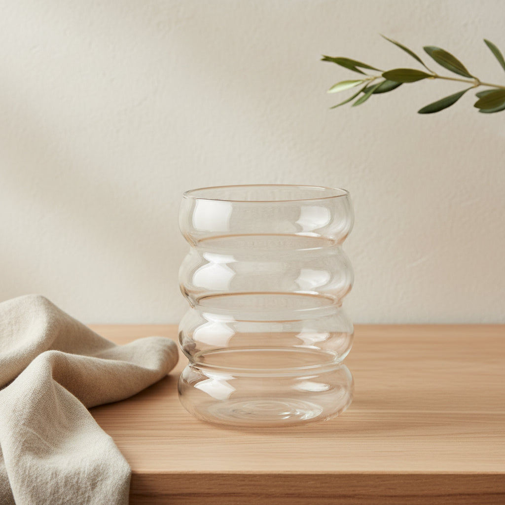 'Ripple Effect' Stackable Glass Tumbler