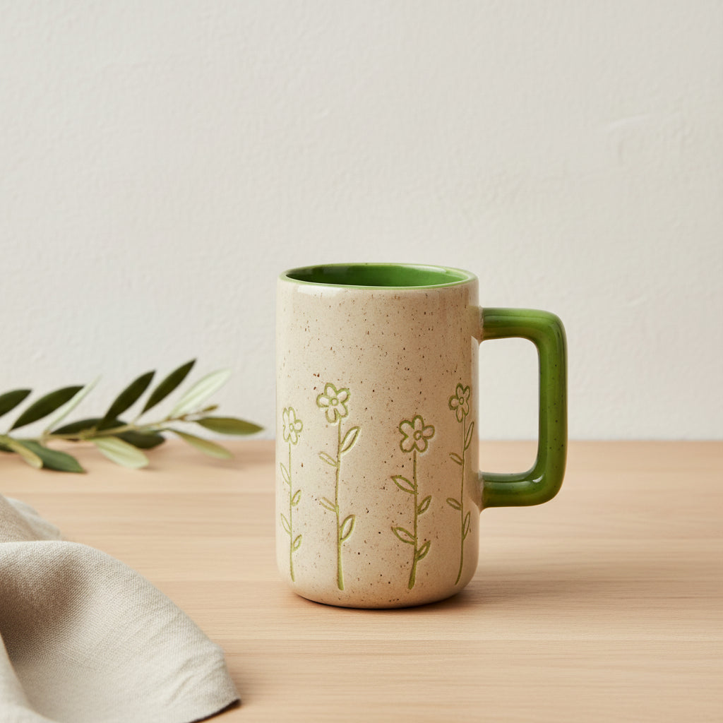 Etched Bloom Contrast Mug