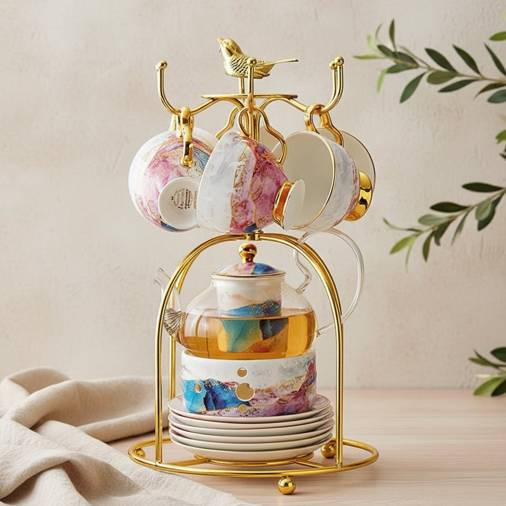 The Windsor™ Royal Marble Tea Set