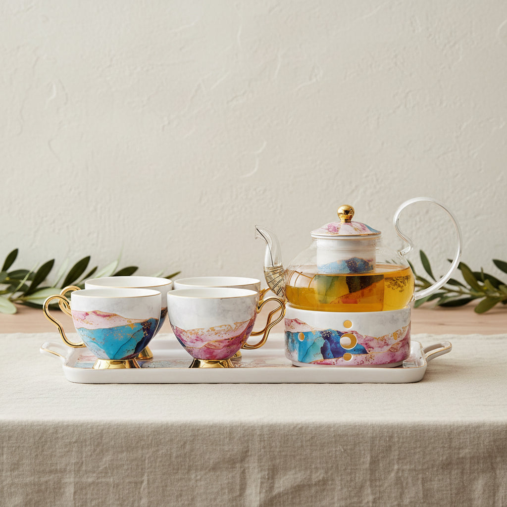 The Windsor™ Royal Marble Tea Set