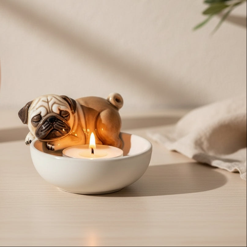 The Cozy Companion™ Puppy Tea Light Holder