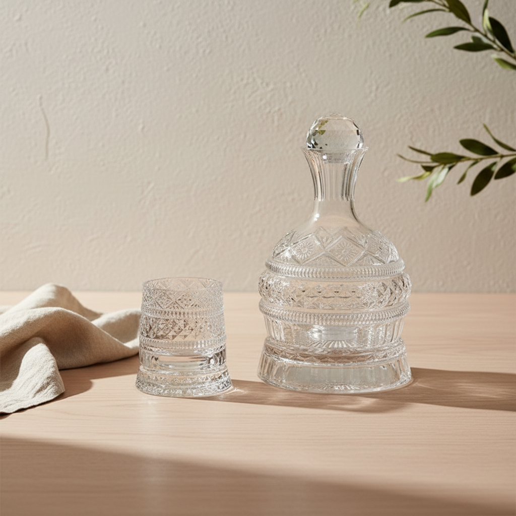 The Aurora™ Diamond-Cut Rotating Decante