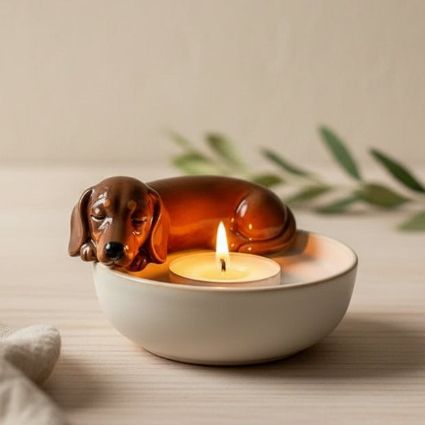 The Cozy Companion™ Puppy Tea Light Holder