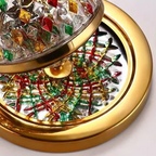 The Orbit™ Hand-Painted Rotating Crystal Decanter