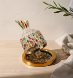 The Orbit™ Hand-Painted Rotating Crystal Decanter