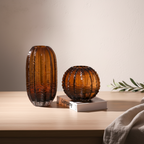 'Cactus Rib' Mid-Century Glass Vase