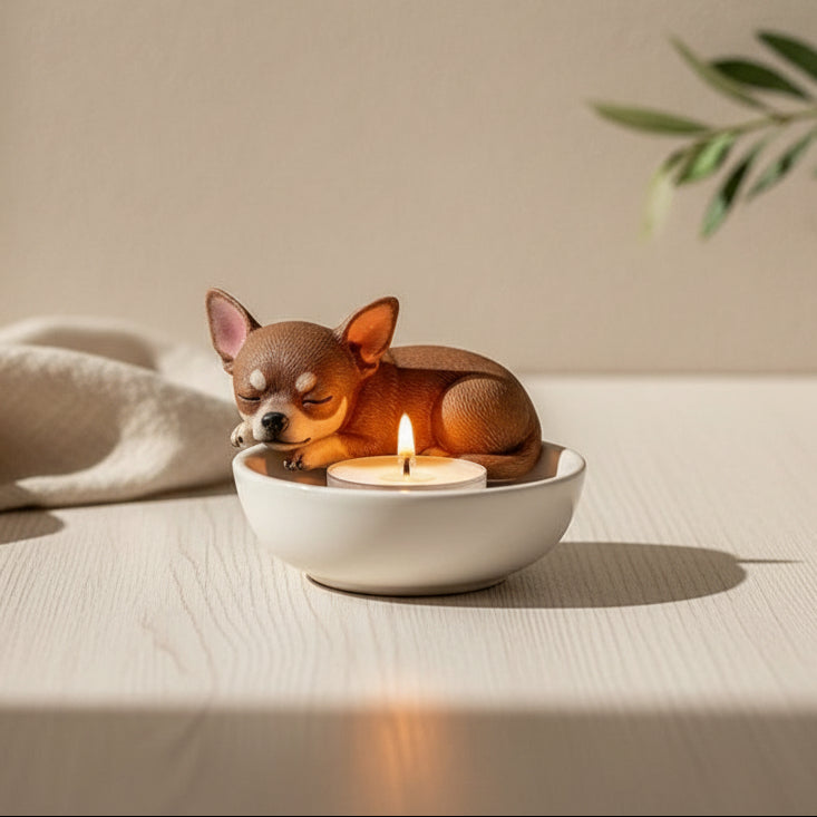 The Cozy Companion™ Puppy Tea Light Holder