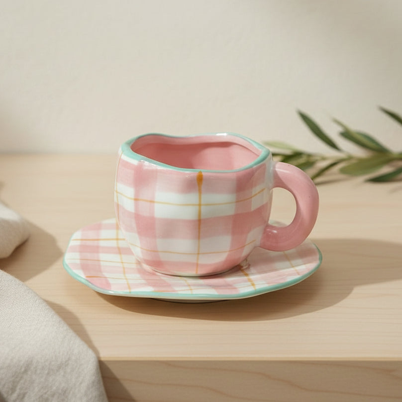 Gingham Charm Cup Set