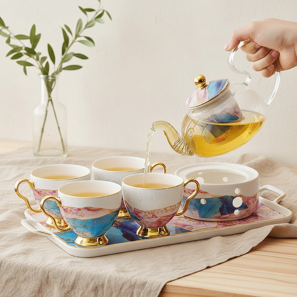 The Windsor™ Royal Marble Tea Set