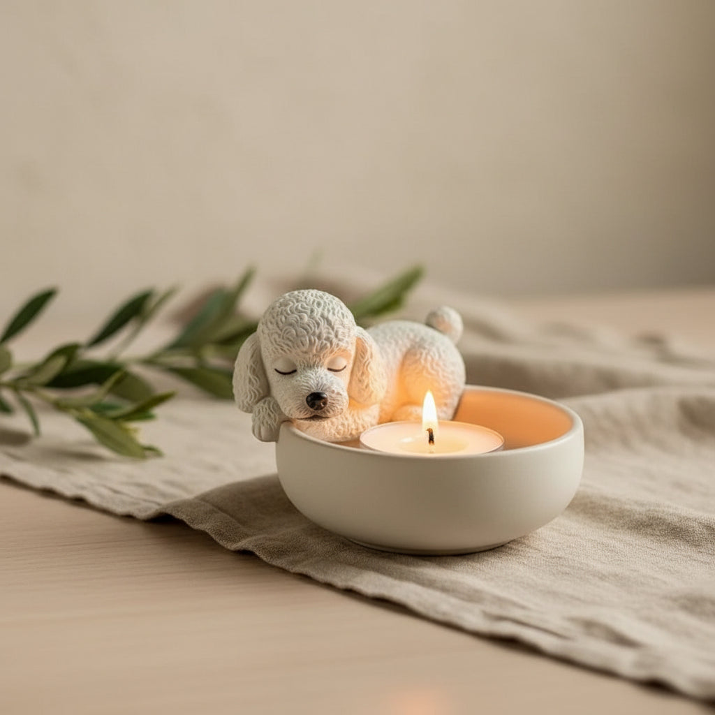 The Cozy Companion™ Puppy Tea Light Holder