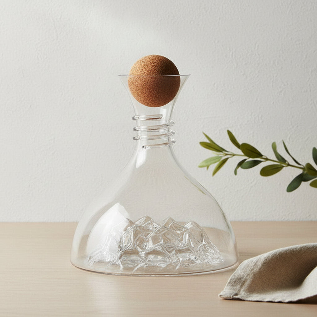 The Glacier™ Crystal Decanter with Cork Sphere
