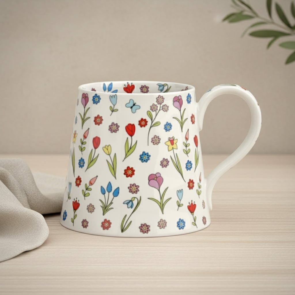 Vintage Meadow Print Mug